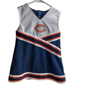 NFL Team Football Apparel Chicago Bears Girl Cheerleader Dress Sz 3T White Navy